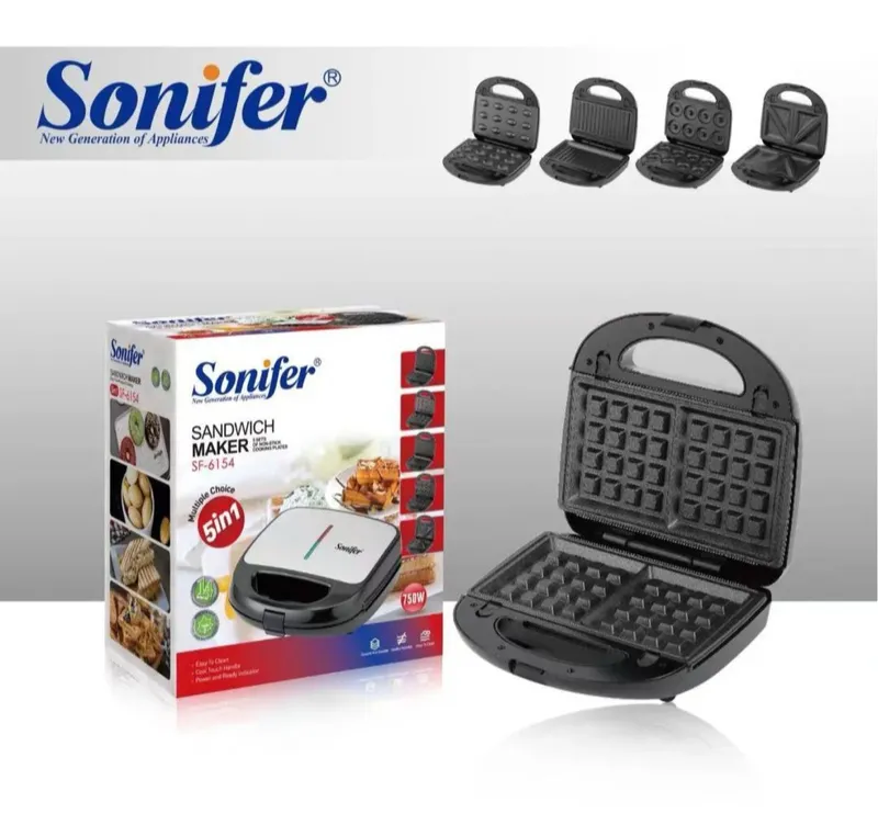 Sonifer 5в1 Тостер сендвичница Tostеr Вафельница Орешница sf-6154 1 Sonifer 5в1 Тостер сендвичница Tostеr Вафельница Орешница sf-6154 1