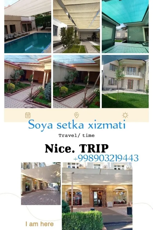 Soya setka tent banner ustanovka basseyn ashipka xizmatlari