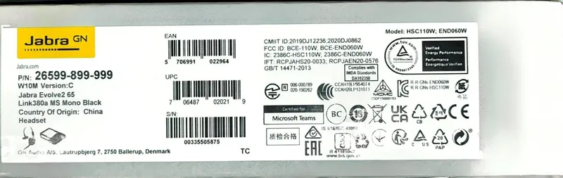 Наушники Jabra Evolve2 65, Link380a MS Mono Black — фото 4