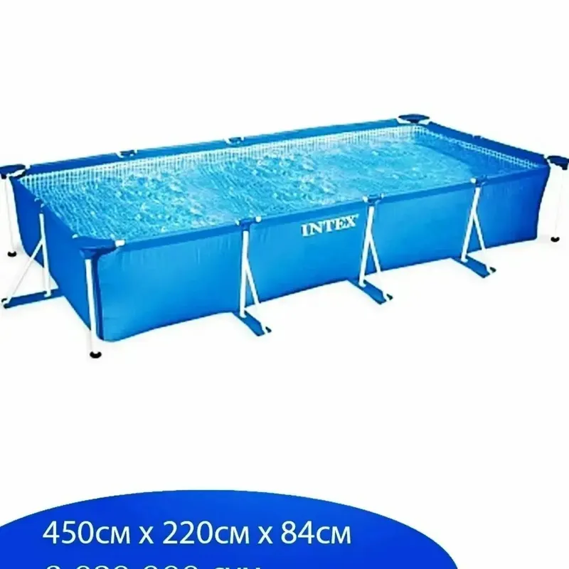 Каркасный |бассейн| INTEX |basseyin |bassen 4.50×2.20×84 досдафка — фото 1