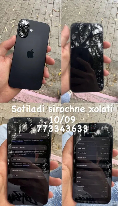 iPhone 16 128 imei utgan. Sal kami bor