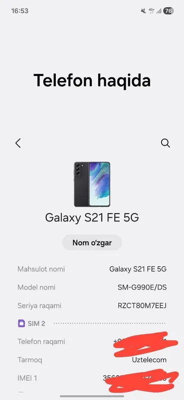 Samsung S21 Fe 5G sotiladi srochna 2 Samsung S21 Fe 5G sotiladi srochna 2