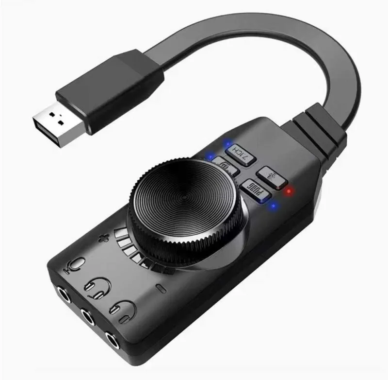 Внешняя звуковая карта PALMEXX AY35 DSP 24bit,USB2.0,7.1CH,GS3 Mark II — фото 1