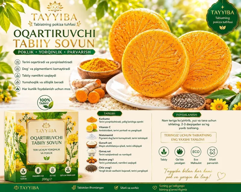 tabiiy sovun kurkumalik 100gr 1 tabiiy sovun kurkumalik 100gr 1