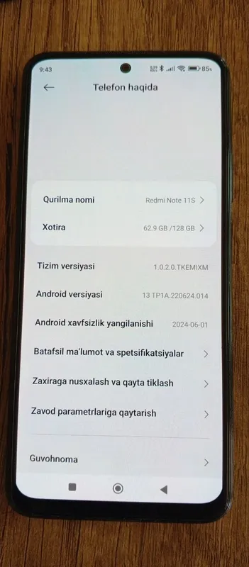 Redmi note 11 s.