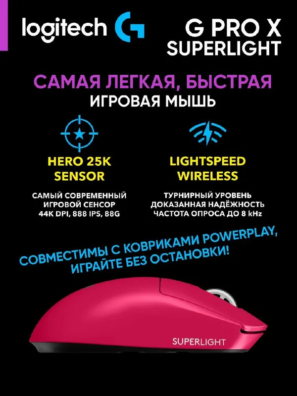 Игровая мышь Logitech G PRO X SUPERLIGHT — фото 2