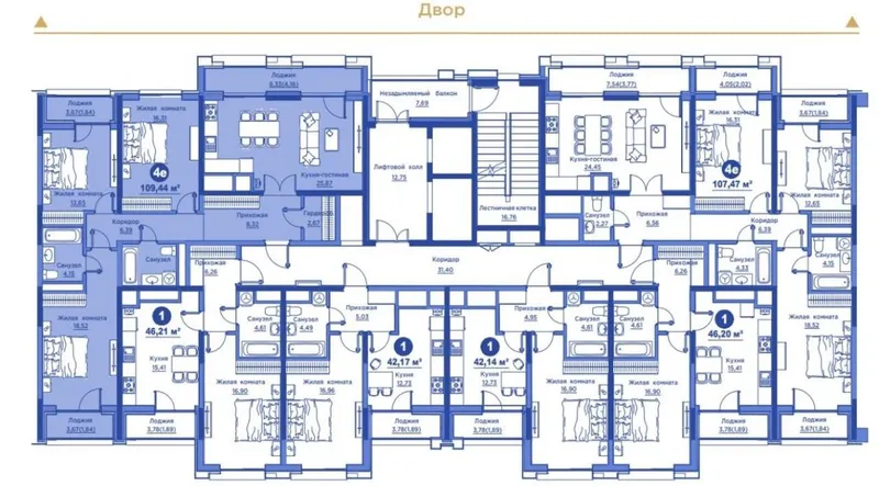 Regnum Plaza ЖКda (White Box) 4 xonali kvartira sotiladi, 109 m² 1