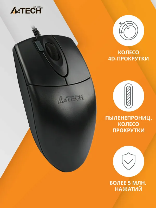 A4Tech OP-620D проводная мышка — фото 1