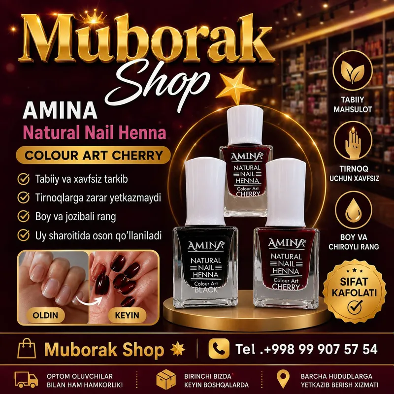 lakli  xina qizil va qora rang