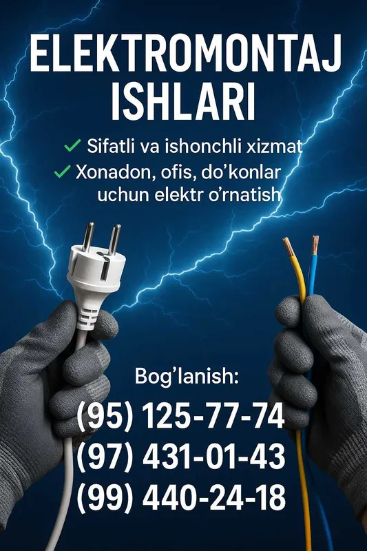 Elektro Montaj Xizmatlari ishonchli va hamyonbop — фото 2