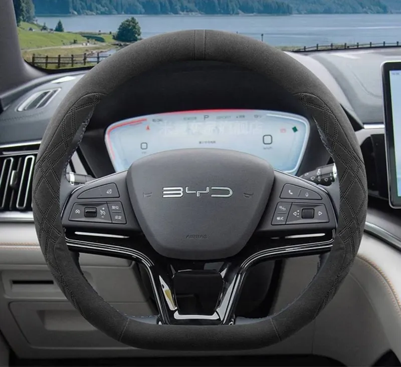 Замшевый чехол на руль BYD — фото 2