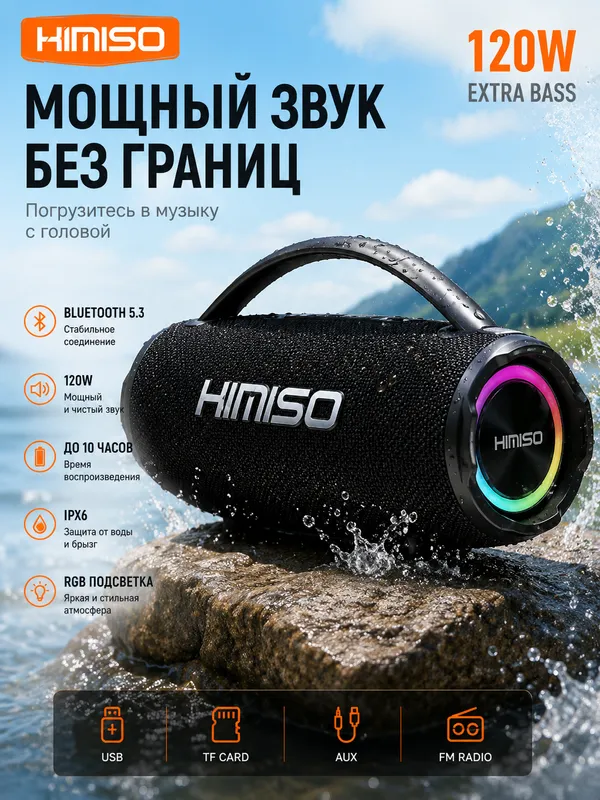 Мощная беспроводная Bluetooth-колонка – 80W 1