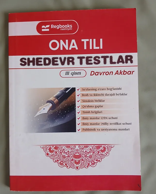 Ona tili shedevr testlar. Davron Akbar. 4