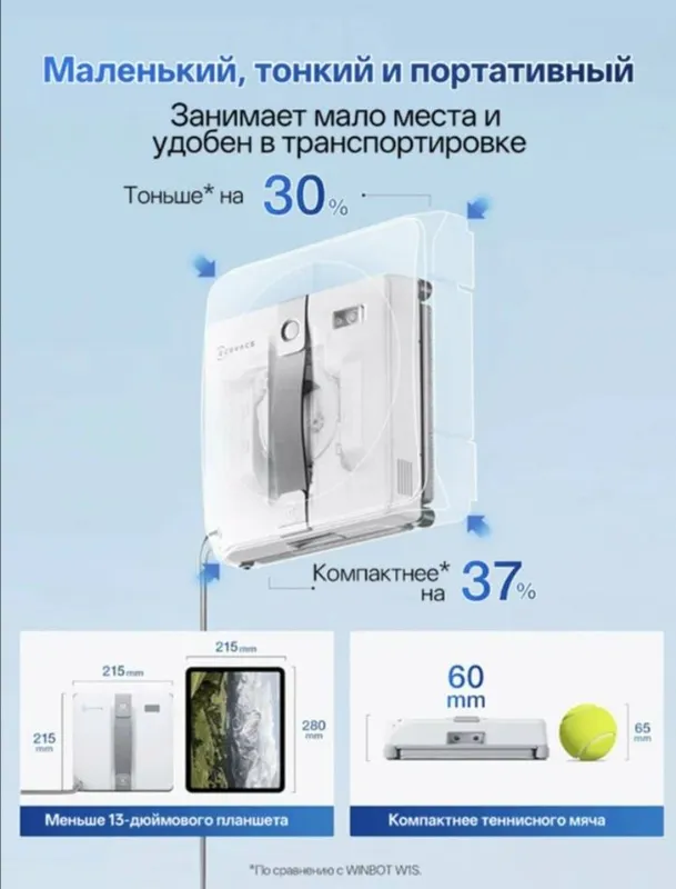 Робот мойщик окон, прост в использовании, хороший подарок на 8 марта — фото 4