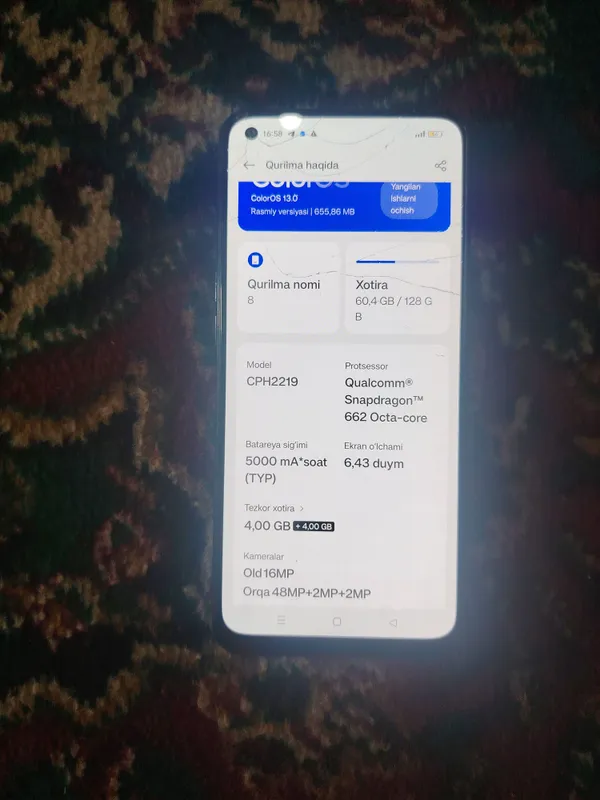 telefon oppo A74 2