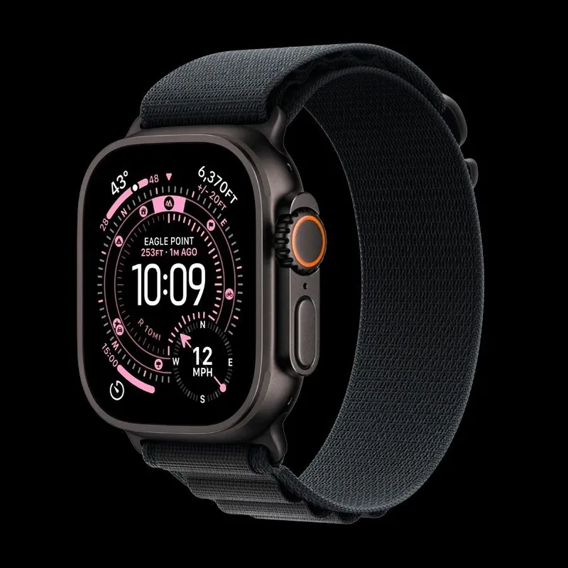 Apple Watch Ultra 3, Black Alpine Loop, L, 49мм, Чёрный — фото 1