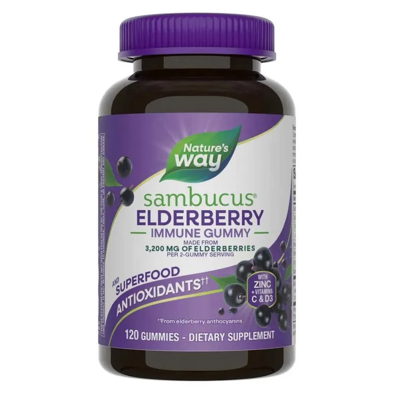 Бузина- Витамин С+ Д3+ Цинк Nature's Way Sambucus Elderberry США 1