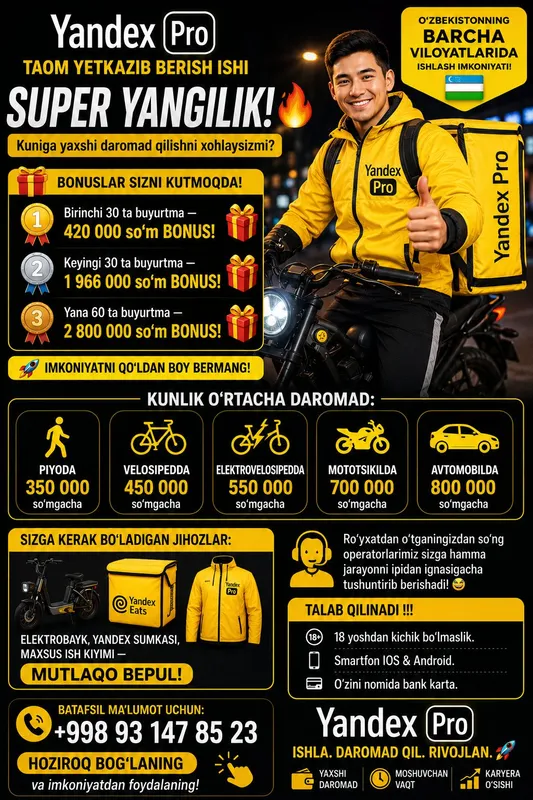Yandex Proda TAOM YETKAZISH ISHI. 1 Yandex Proda TAOM YETKAZISH ISHI. 1