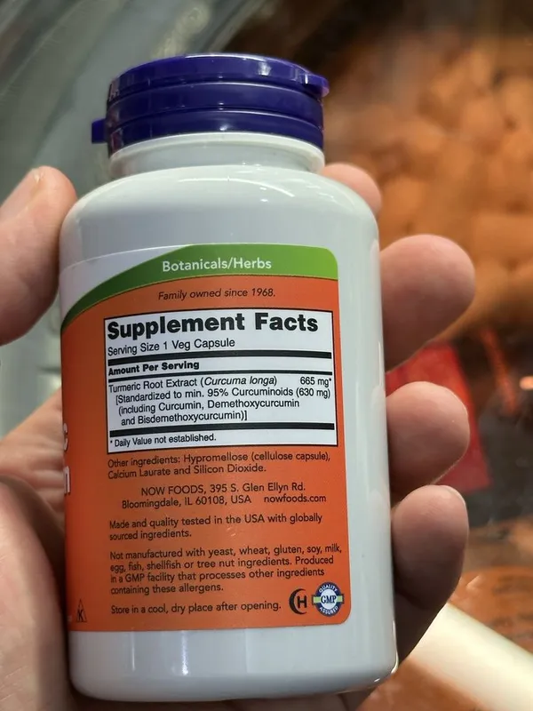 Now Turmeric Curcumin 60 kapsula 5 Now Turmeric Curcumin 60 kapsula 5