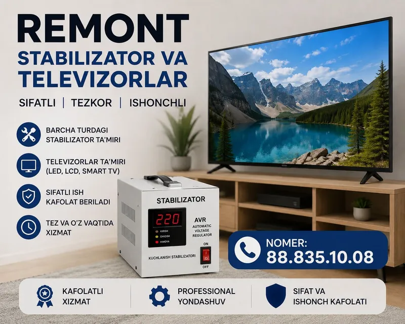 Remont Stablizator va Televizorlar Remont Stablizator va Televizorlar