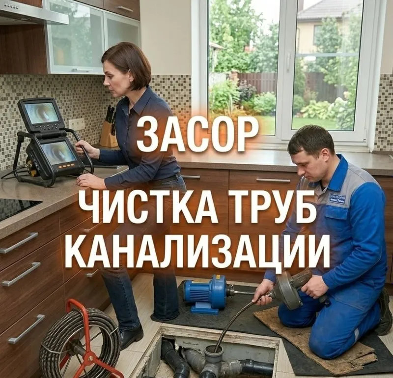 Услуги сантехника. Чистка конализации. ЗАСОР. Сантехник