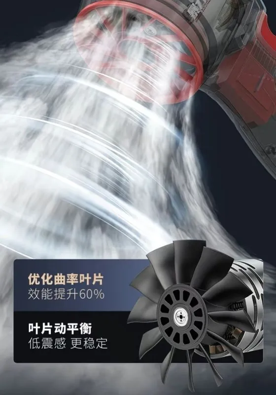 Akkumulyatorli turbofen, simsiz havo puflagich 5 Akkumulyatorli turbofen, simsiz havo puflagich 5