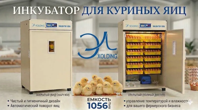 Inkubator 1056 ta tuxum uchun — professional va ishonchli Inkubator 1056 ta tuxum uchun — professional va ishonchli