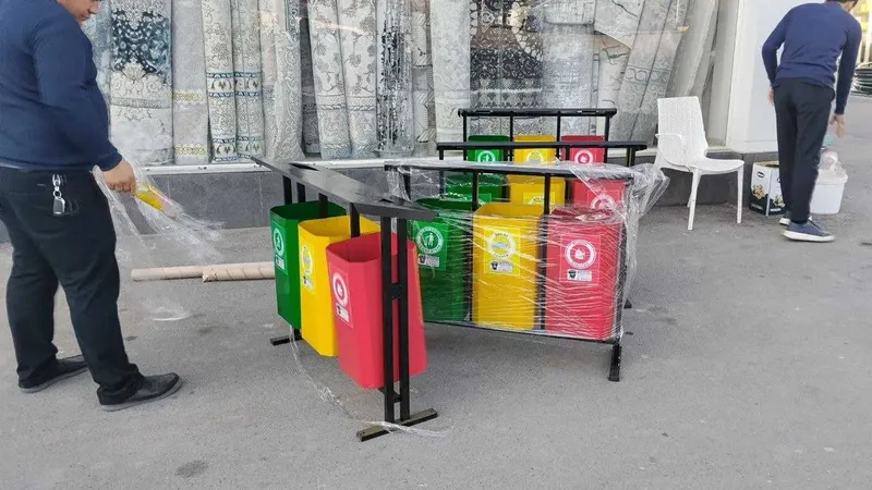 Металлические уличные урны 1, 2, 3 секции 3