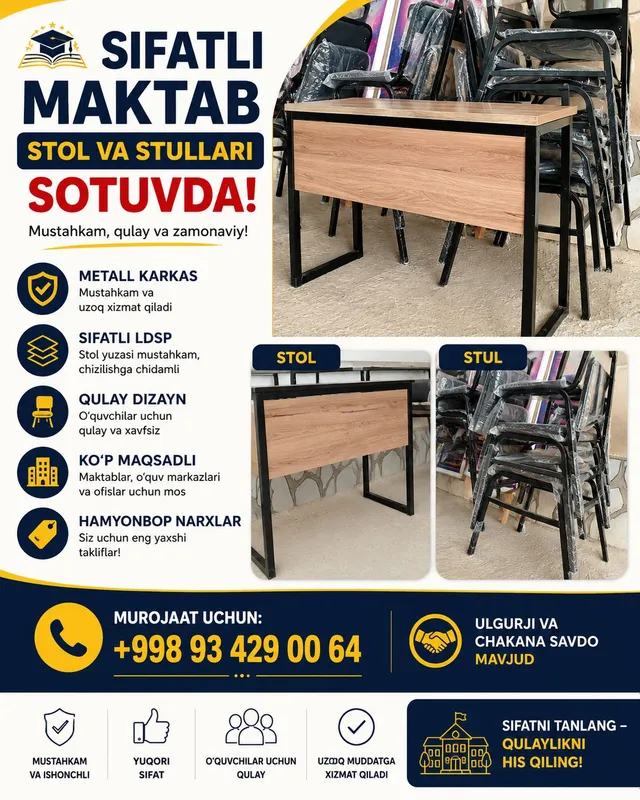Стол и стулья в продаже