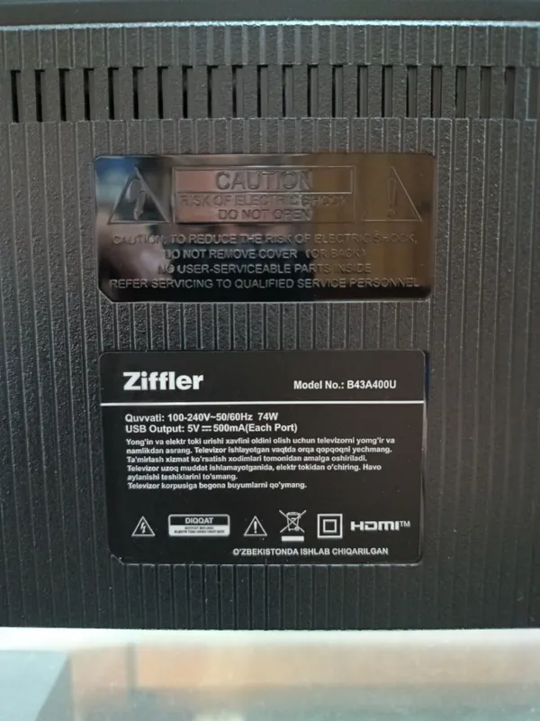 Телевизор Ziffler 43 2 Телевизор Ziffler 43 2