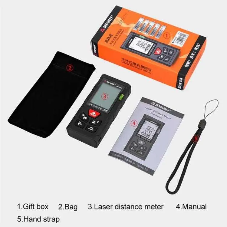 Laser Distance Meter SW‑MS100 — lazerli masofa o‘lchagich 5
