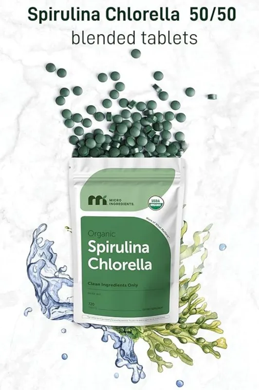 Spirulina chlorella, 720 tabs,chlorofresh,хлорелла