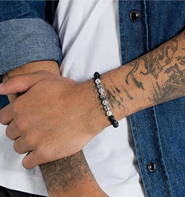 Браслет из серебра и обсидиана Thomas Sabo — фото 1