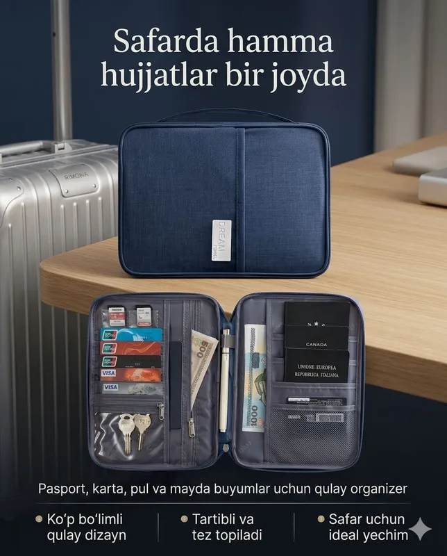 Hujjatlar uchun organayzer (travel keys) 1