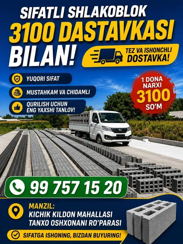 Sifatli shlaka blok 2 Sifatli shlaka blok 2