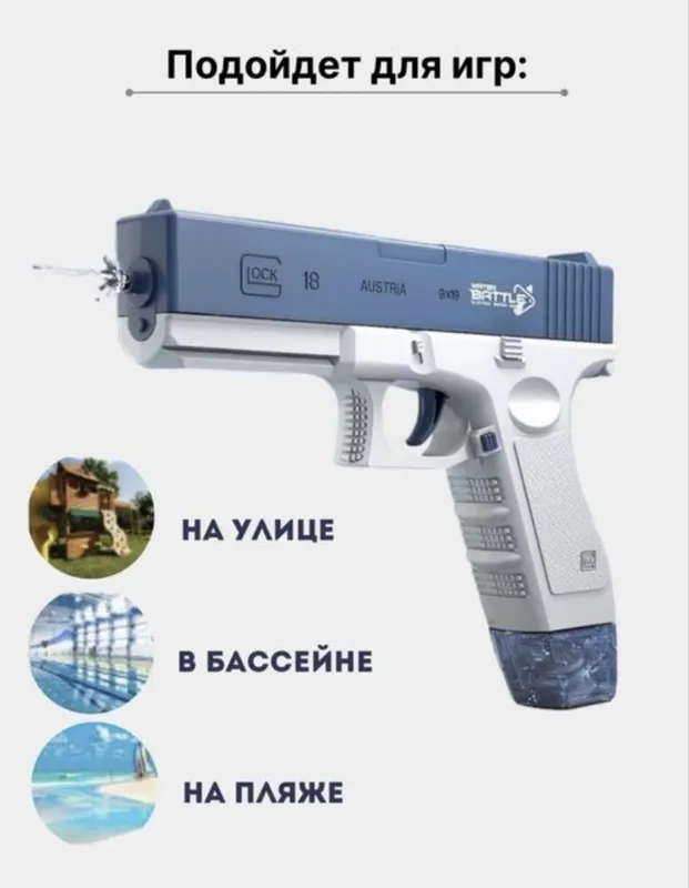 Водяной пистолет GLOCK Гарантия есть! Доставка есть! — фото 2