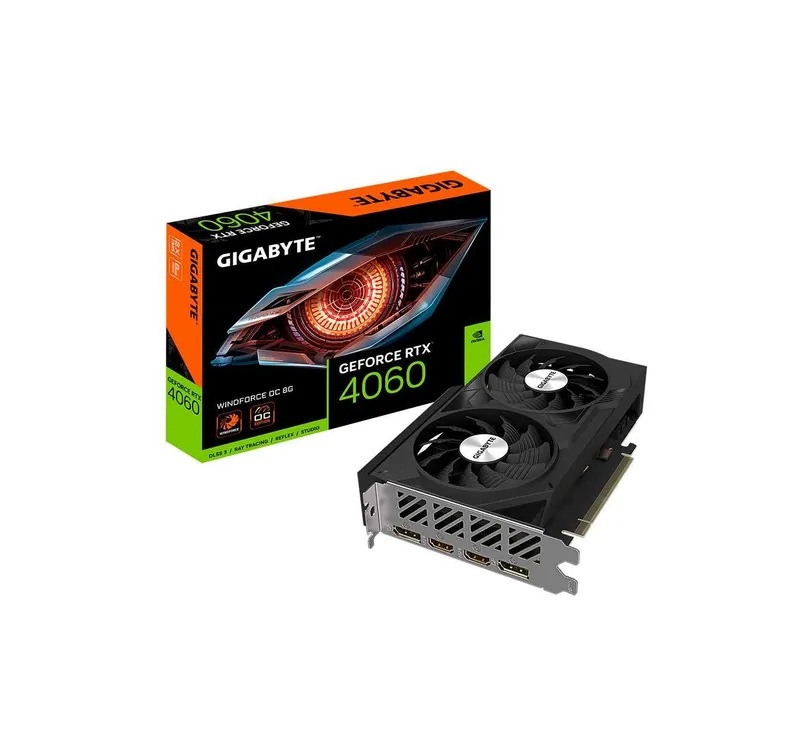 GIGABYTE RTX4060 8GB WindForce OC videokartasi 1 GIGABYTE RTX4060 8GB WindForce OC videokartasi 1