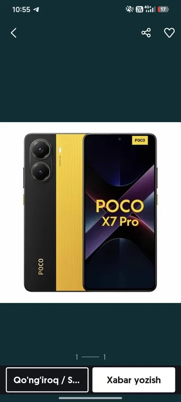 Poco X7 Pro Jarqoʻrgʻon Poco X7 Pro Jarqoʻrgʻon