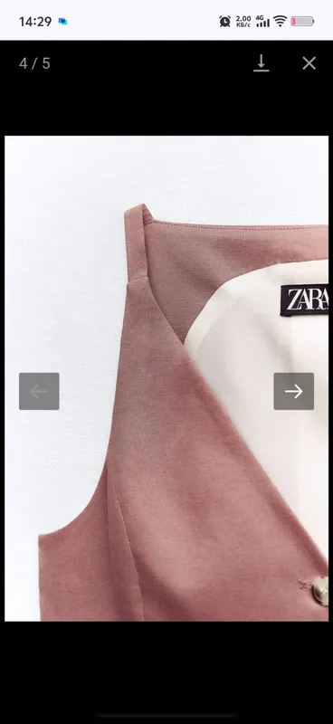 Льняной жилет Zara.Новый с биркой.Размер S 4