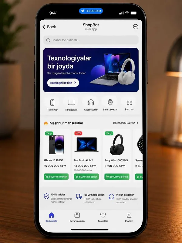 Telegram bot yaratish | Mini App | Avtomatlashtirish | Телеграм бот 2