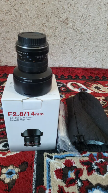 Obektiv samyang holati ideal deyarli yangi model samyang F2.8/14mm 6 Obektiv samyang holati ideal deyarli yangi model samyang F2.8/14mm 6