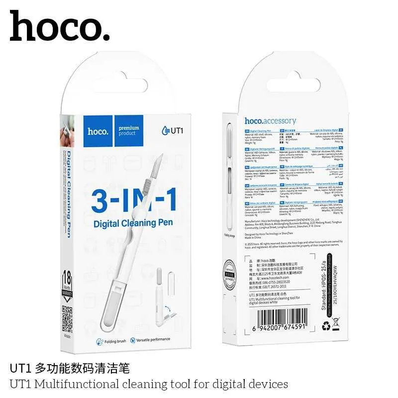 Hoco UT1 инструмент для очистки AirPods Galaxy Buds Cleaning Tool Case — фото 7