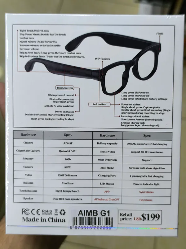 AI Smart Glasses (AIMB-G1) — фото 1