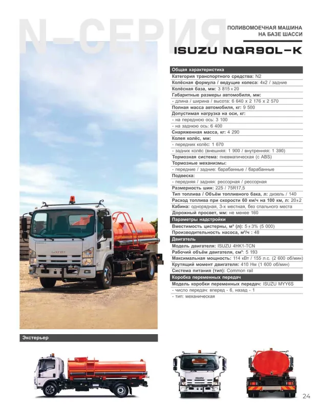 ISUZU NQR90L-K Polivomoechnaya mashina — фото 1