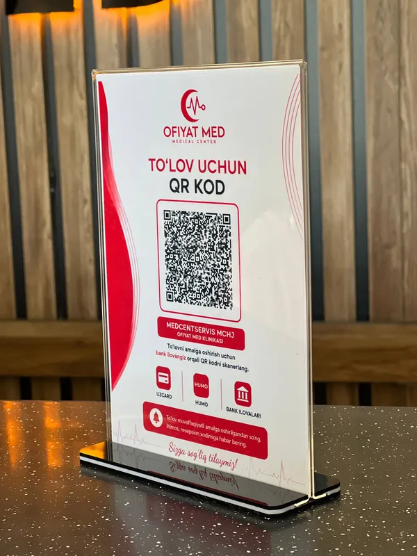 Akril QR Kod Stend – Usti Reklama va To'lov Stendi — фото 6