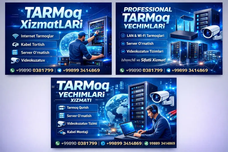 Wi-fi, printer, kamera, microtik router konfiguratsiyasi
