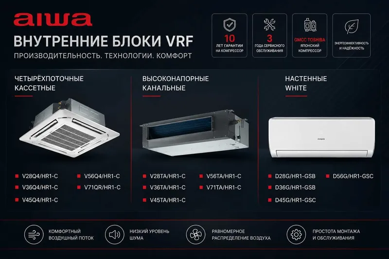 VRF-системы AIWA для коммерческих и жилых объектов 2