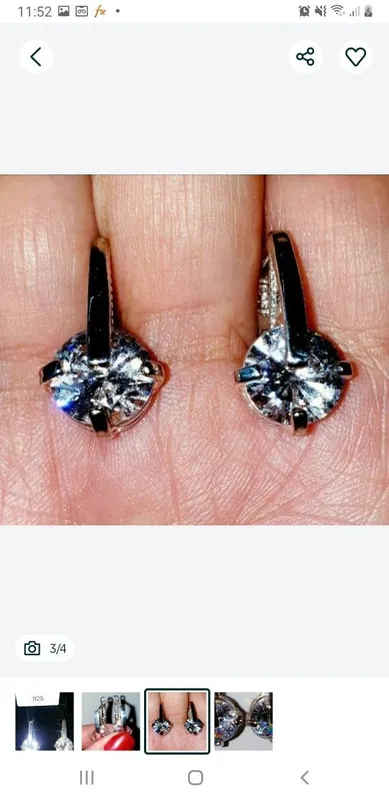 Серёжка серебро 925 проба 1
