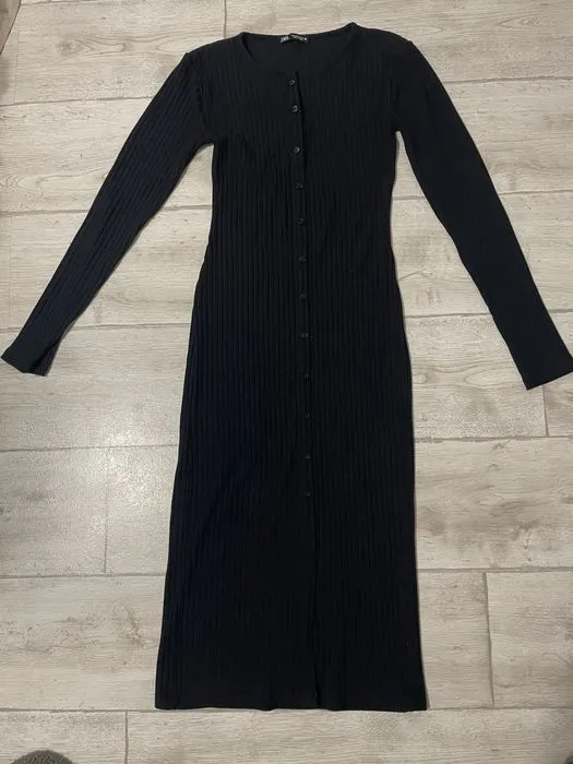 ZARA платье в рубчик 1