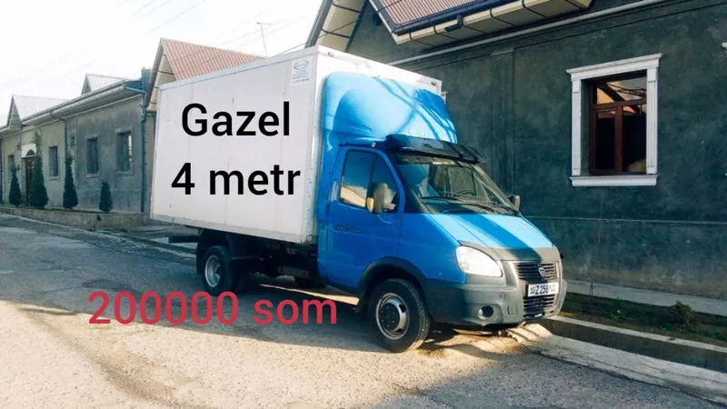 Yuk tashish xizmati Gruzaperevoska dostafka Gazel 4 metrli